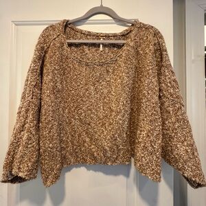 Free People Cropped Oversized Sweater